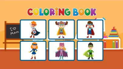 Superhero Kids Coloring Book - Painting Game应用截图