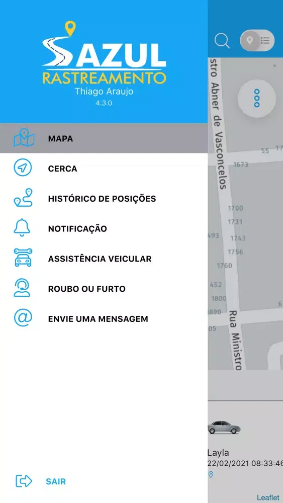 Capturas de pantalla de Azul Rastreamento
