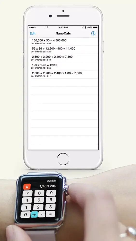 NanoCalc calculator স্ক্রিনশট