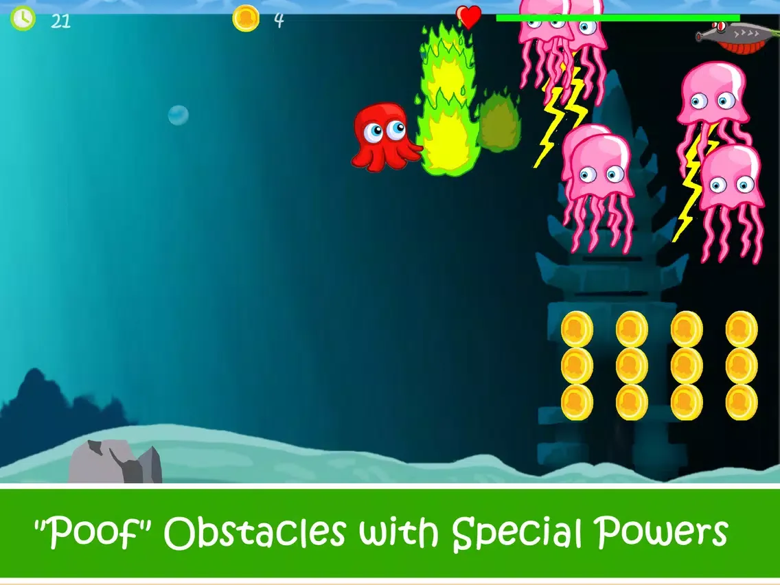 Tangkapan layar Baby Octopus Goes Home iPad 