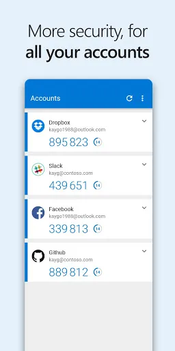 Microsoft Authenticator Screenshots