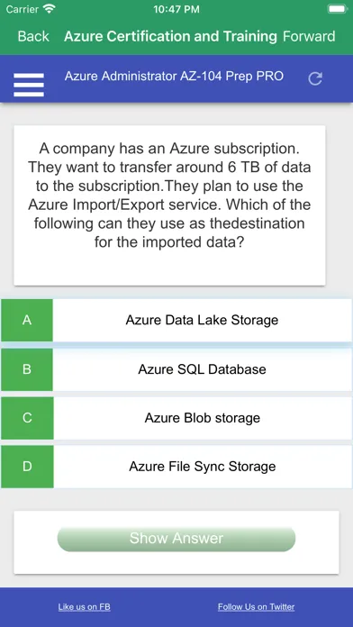 Tangkapan skrin Ace Azure Administrator Exam