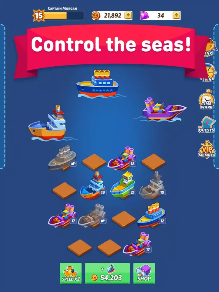 Merge Ship: Idle Tycoon iPad 應用截圖