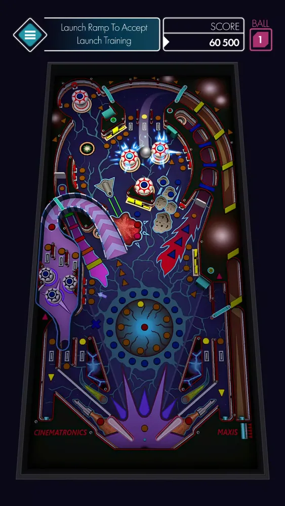 Capturas de tela do Space Pinball