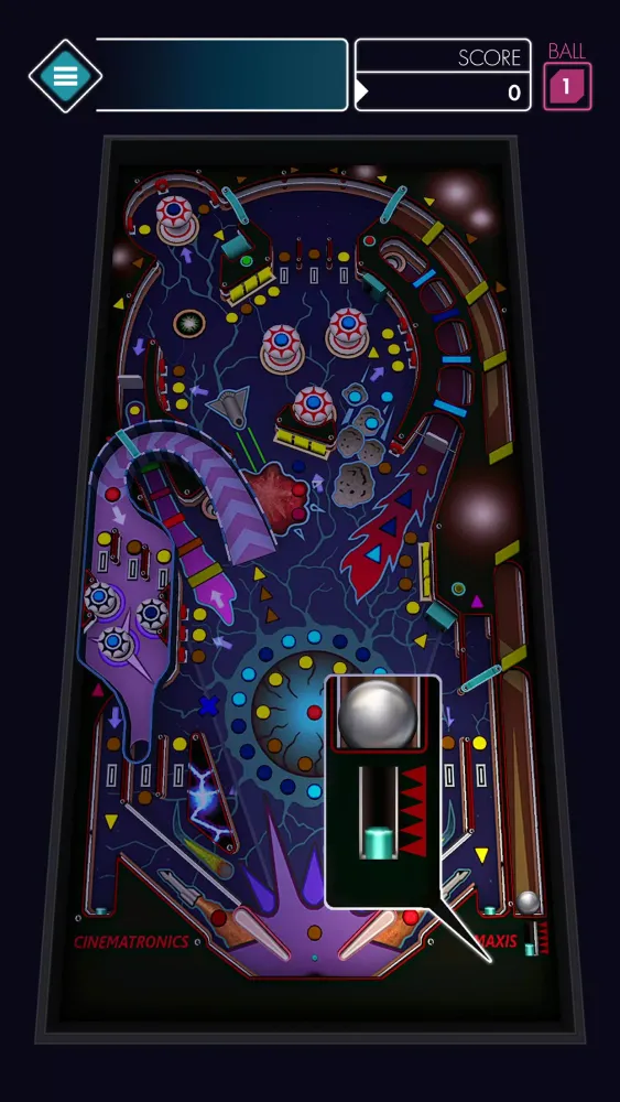 Capturas de tela do Space Pinball