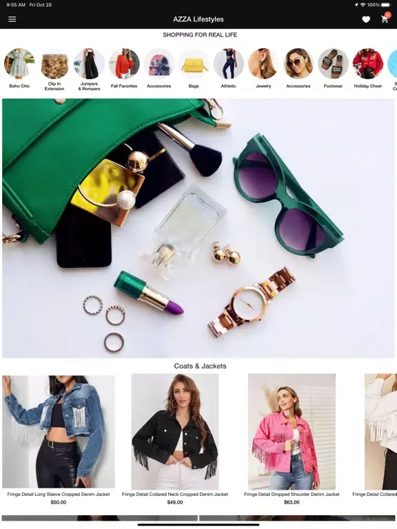 Tangkapan layar AZZA Lifestyles iPad 