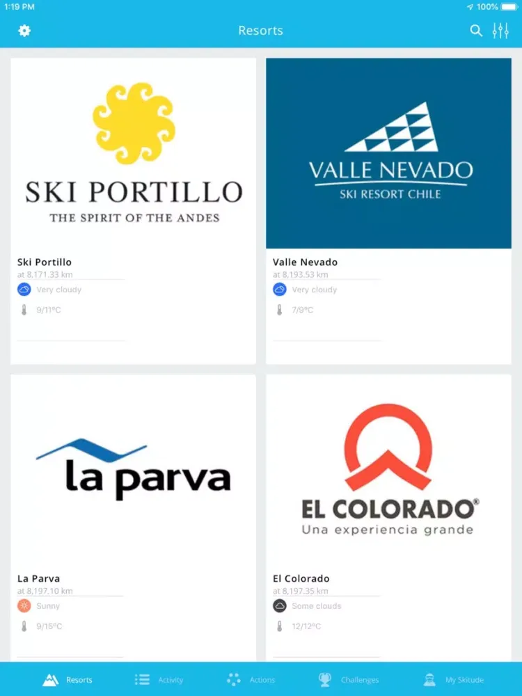 Capturas de pantalla de Chile Esquí iPad 