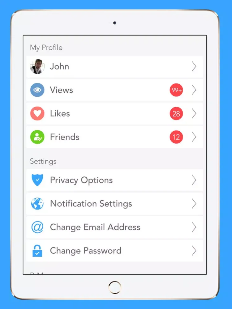 B-Messenger Video Chat iPad  Screenshots