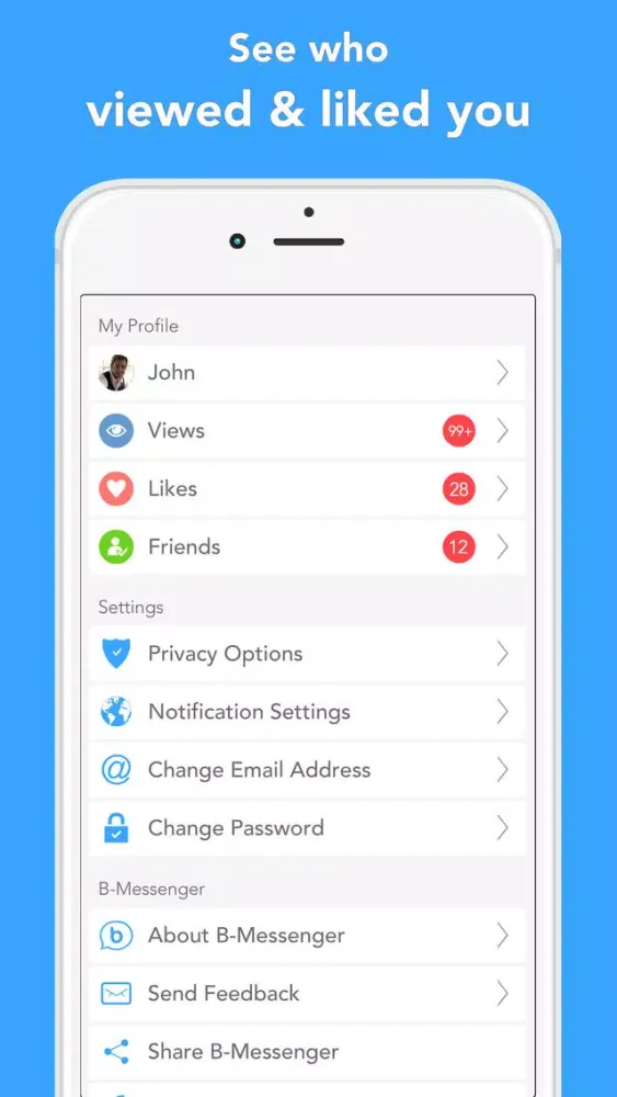 B-Messenger Video Chat Screenshots