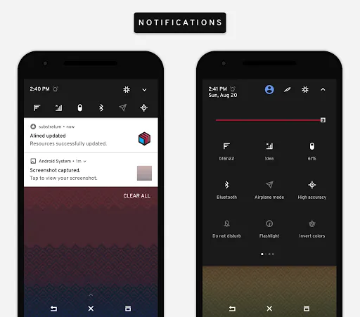 Alined Substratum Theme Screenshots