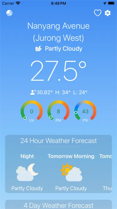 SG Weather Application سکرین شاٹس