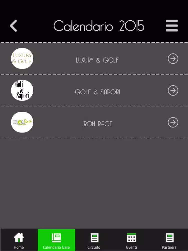 Tangkapan layar OneGolf iPad 