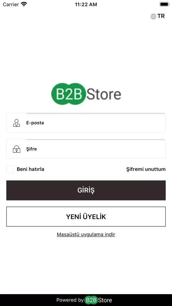 Ảnh chụp màn hình của B2B Store