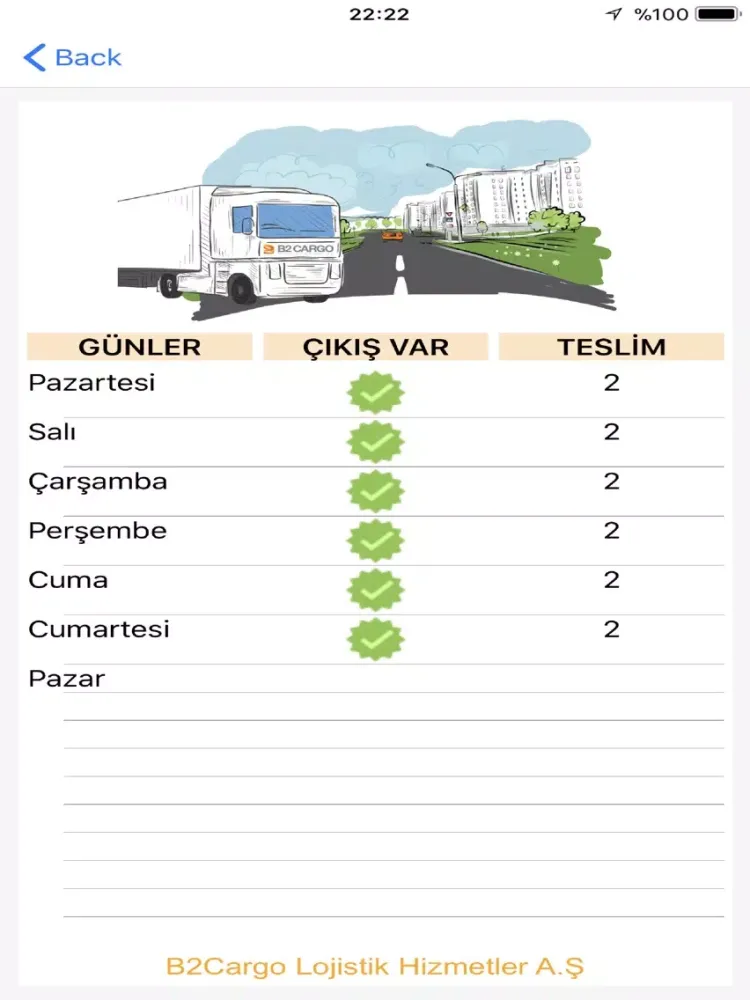 Zrzuty ekranu B2Cargo Kurumsal iPad 