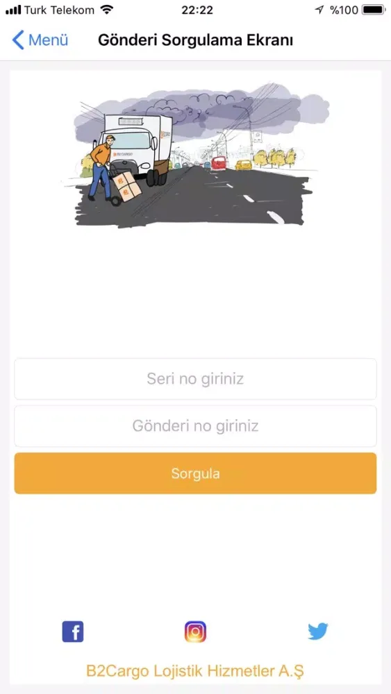 Zrzuty ekranu B2Cargo Kurumsal
