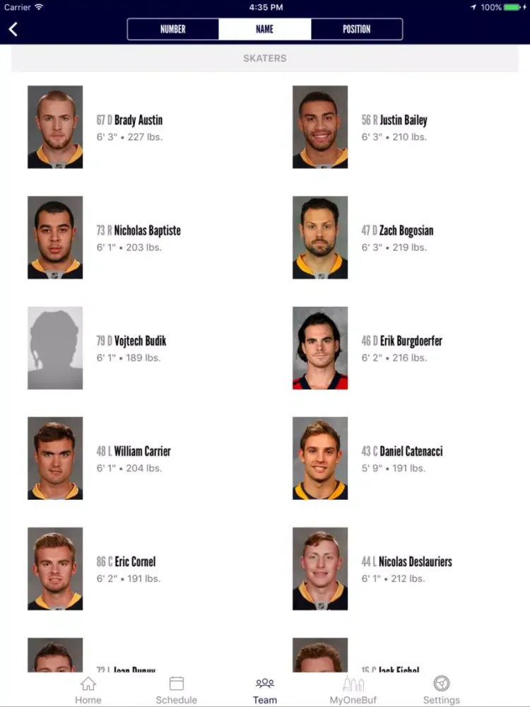 Screenshot di Buffalo Sabres Mobile iPad 