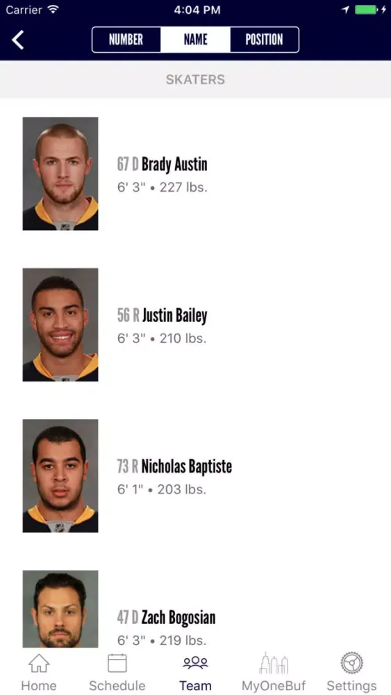 Screenshot di Buffalo Sabres Mobile