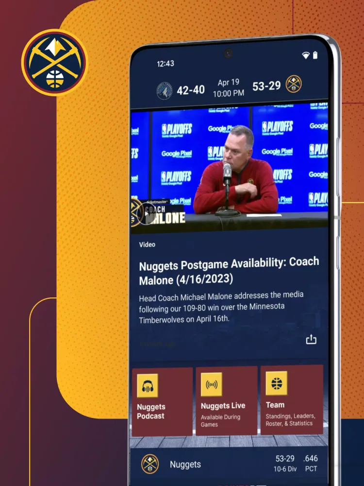 Denver Nuggets Official App Ekran Görüntüleri