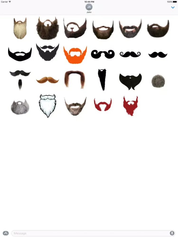 ภาพหน้าจอของ BeardMe: Beard & Mustache Stickers iPad 