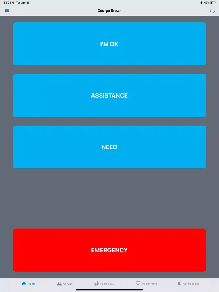 Ảnh chụp màn hình của b4them - Home Care Assistant iPad 