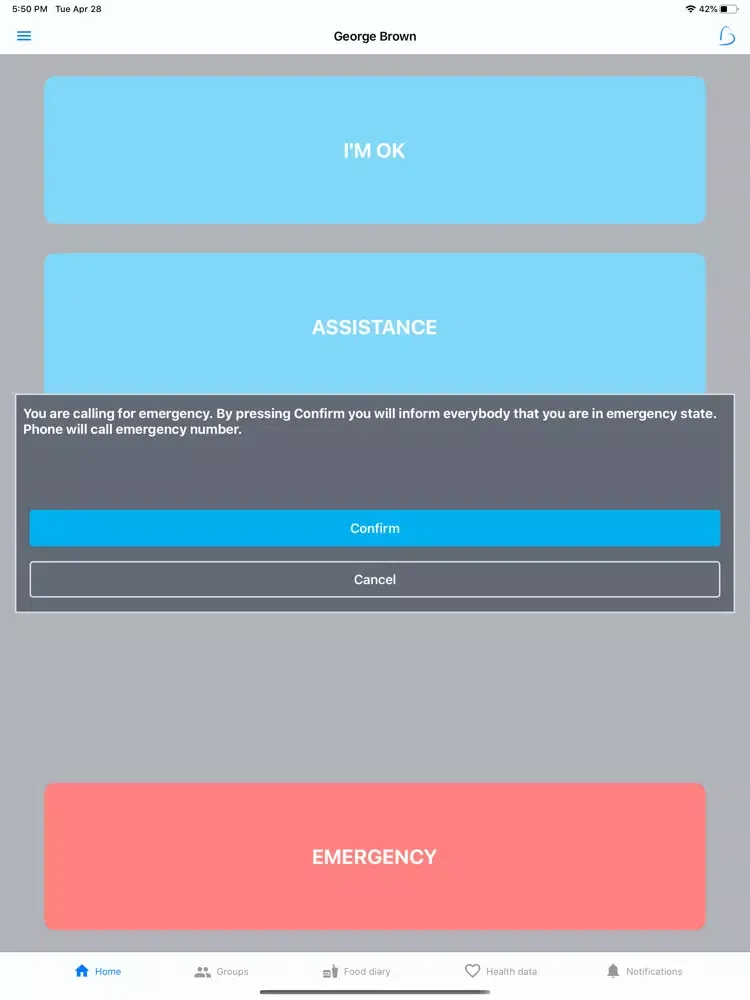 Ảnh chụp màn hình của b4them - Home Care Assistant iPad 