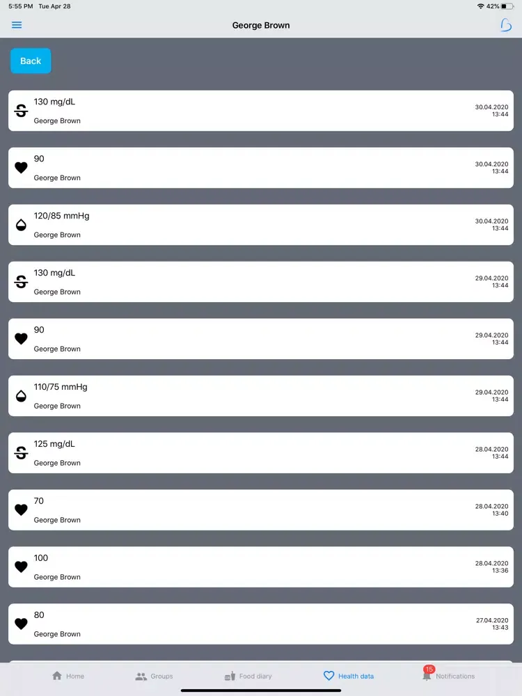 Ảnh chụp màn hình của b4them - Home Care Assistant iPad 