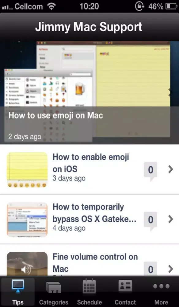 Screenshot di Jimmy Obomsawin, independent support for Apple, Macintosh, and iPhone in the Washington DC area