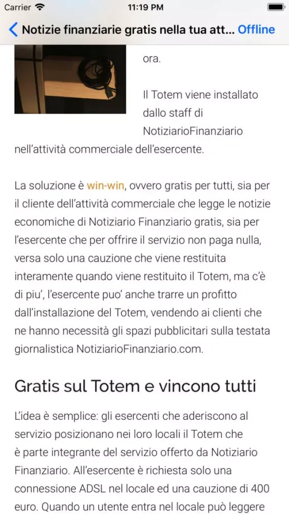 Notiziario Finanziario Screenshots