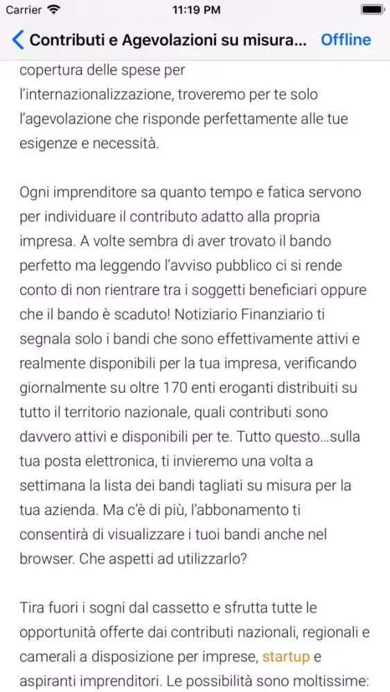 Notiziario Finanziario Screenshots
