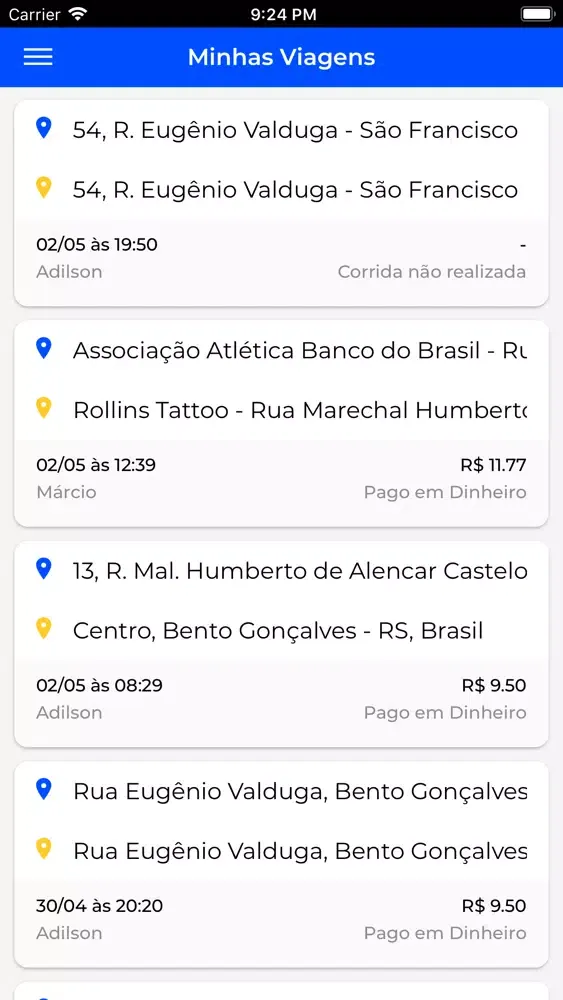 Capturas de tela do MOBI Bento