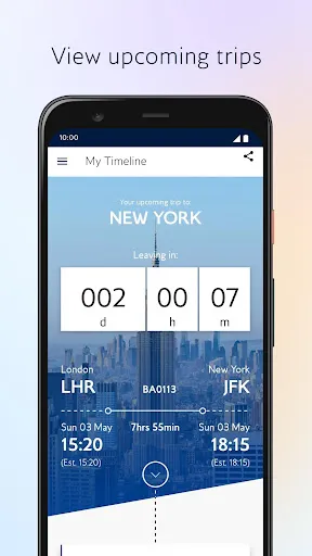 Captures d'écran de British Airways