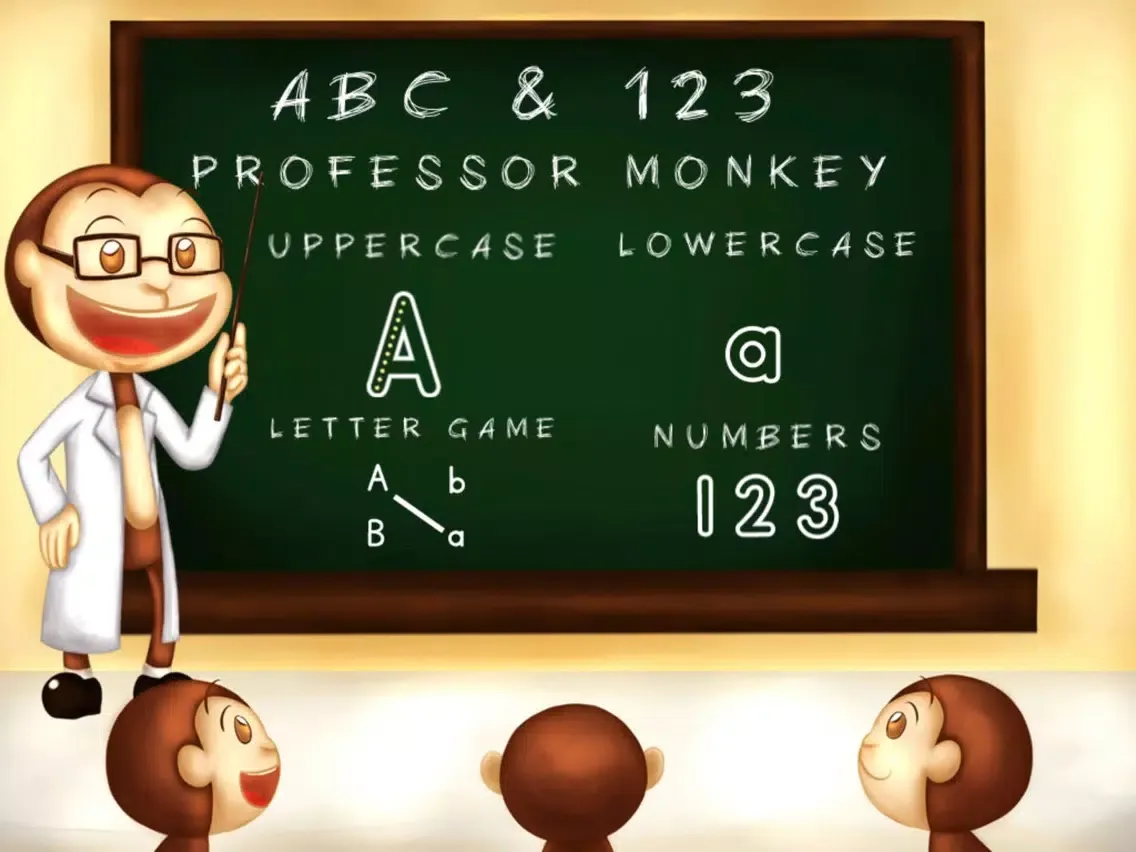 ABC & 123 Monkey Professor Lite - Learn to Write Letters and Numbers for Kids, Hear Letters Pronounced iPad  Screenshots