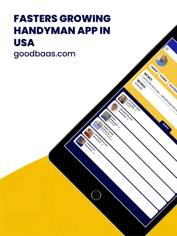 BAAS Handyman app iPad  Screenshots