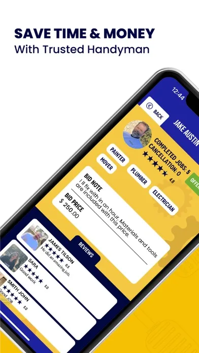 BAAS Handyman app Screenshots