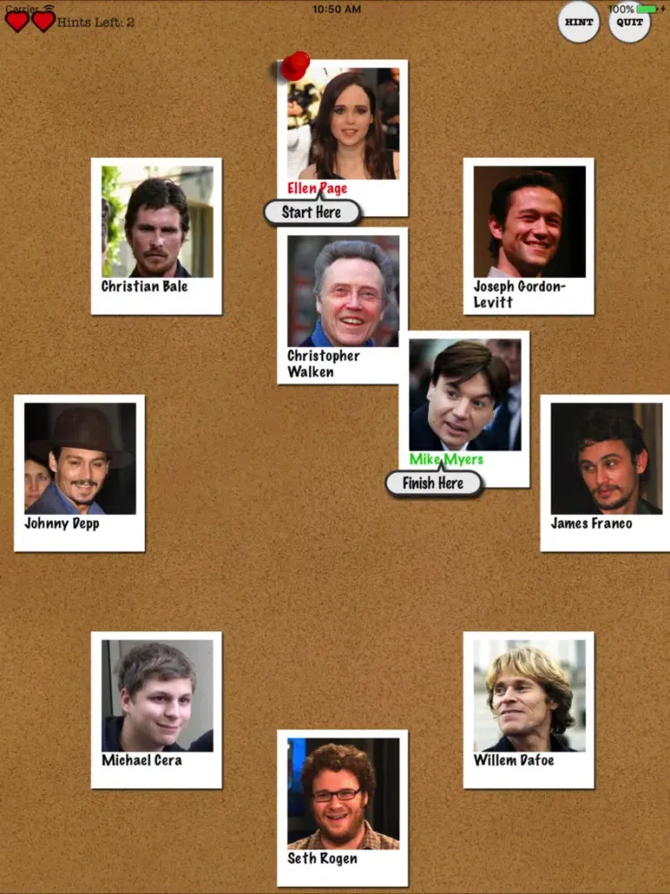 Hollywood Liaisons - Movie Trivia iPad  스크린샷