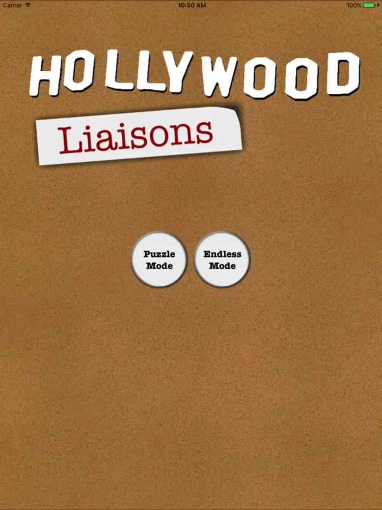 Hollywood Liaisons - Movie Trivia iPad  스크린샷