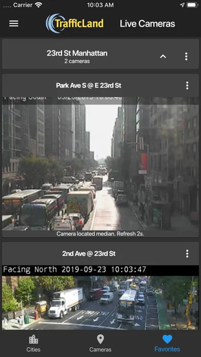 Tangkapan skrin TrafficLand Live Cameras