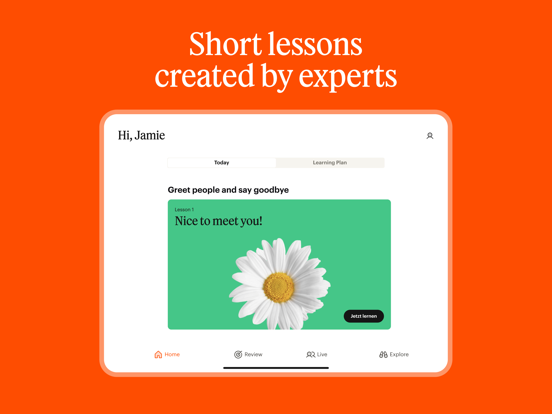 Tangkapan layar Babbel - Language Learning iPad 
