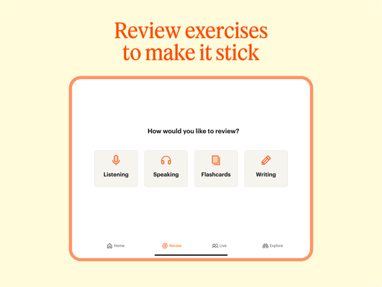 Tangkapan layar Babbel - Language Learning iPad 