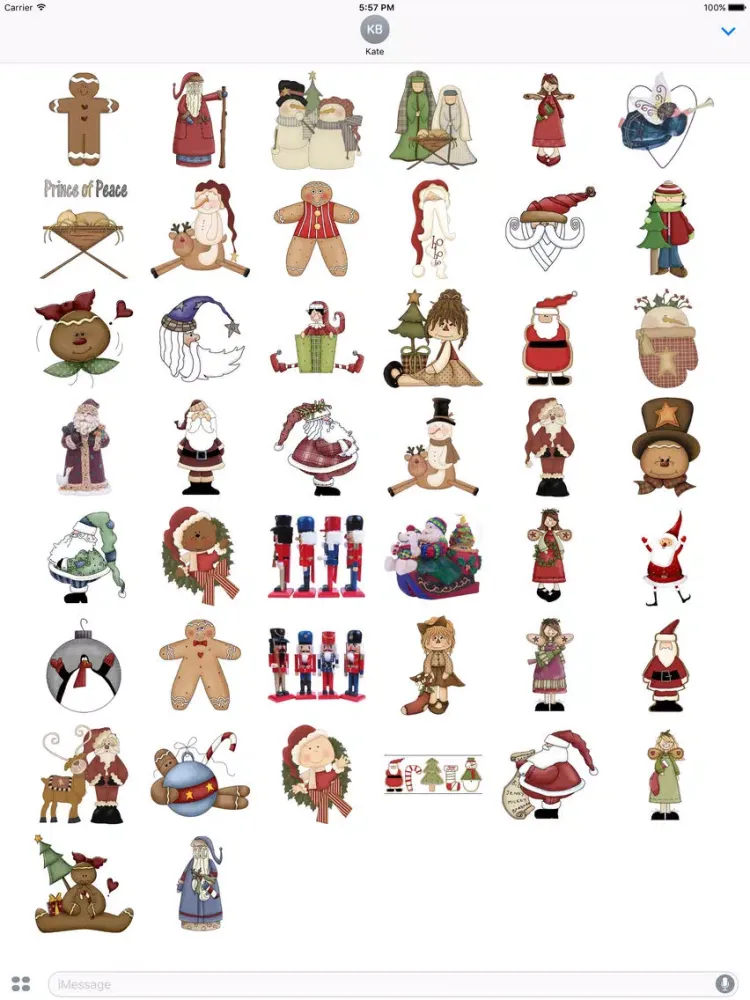 Ảnh chụp màn hình của Christmas Stickers #3 for iMessage iPad 