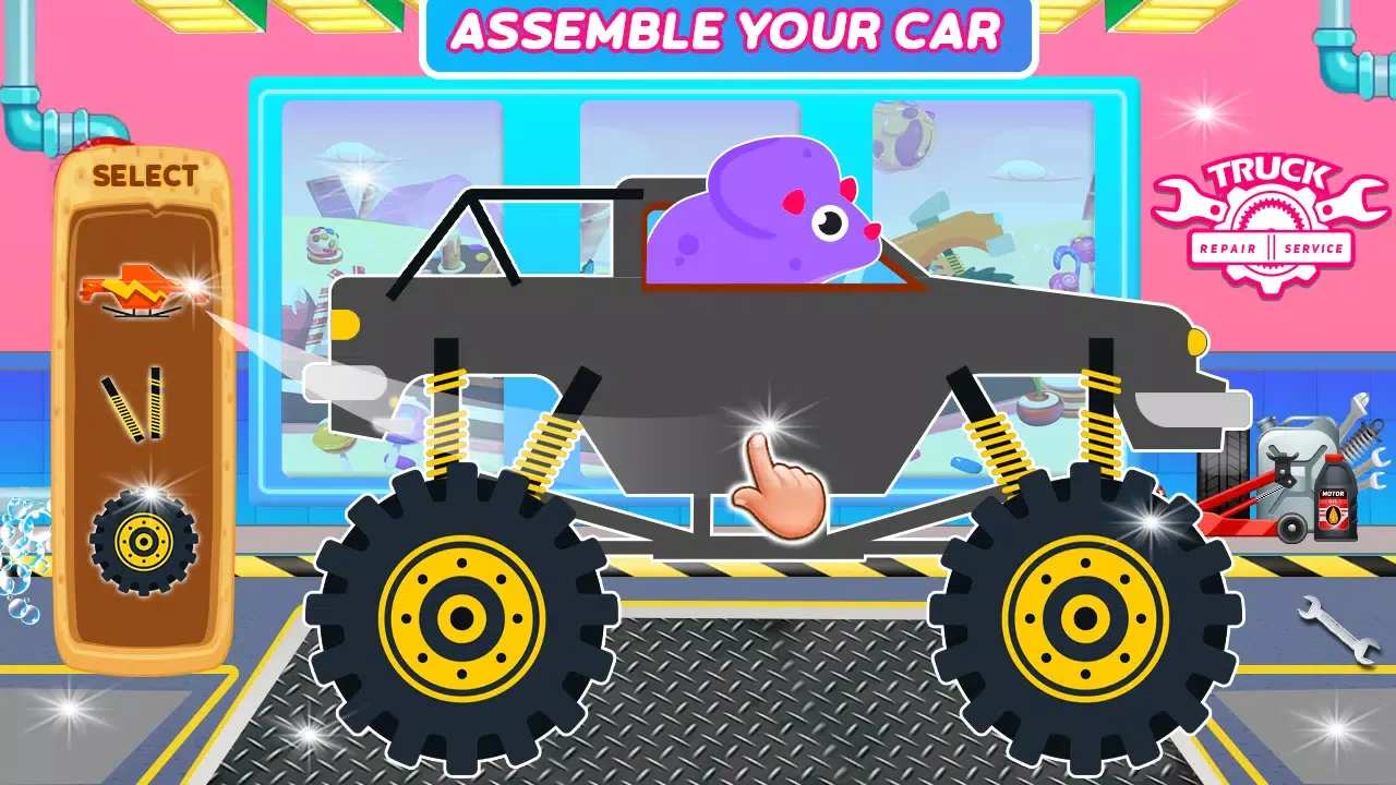 Dinosaurs Trucks Auto Workshop Screenshots