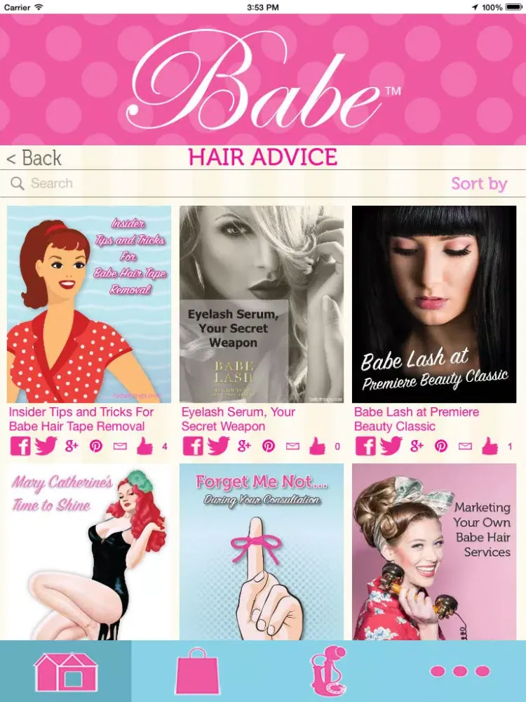 Ảnh chụp màn hình của Babe Hair Extensions: The App. iPad 