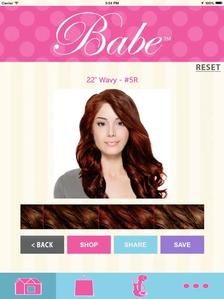 Ảnh chụp màn hình của Babe Hair Extensions: The App. iPad 
