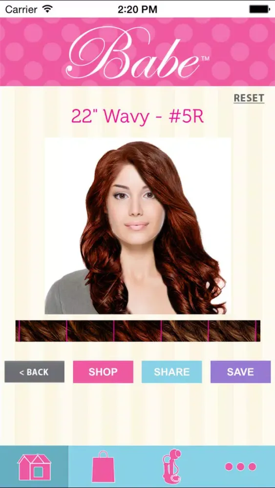 Ảnh chụp màn hình của Babe Hair Extensions: The App.