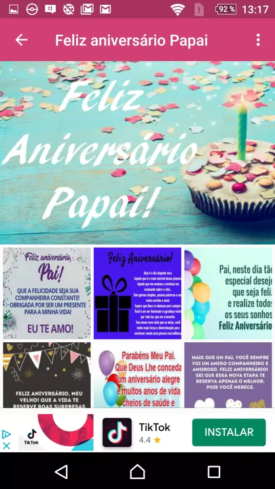 Скриншоты MELHOR PAI ANIVERSÁRIO