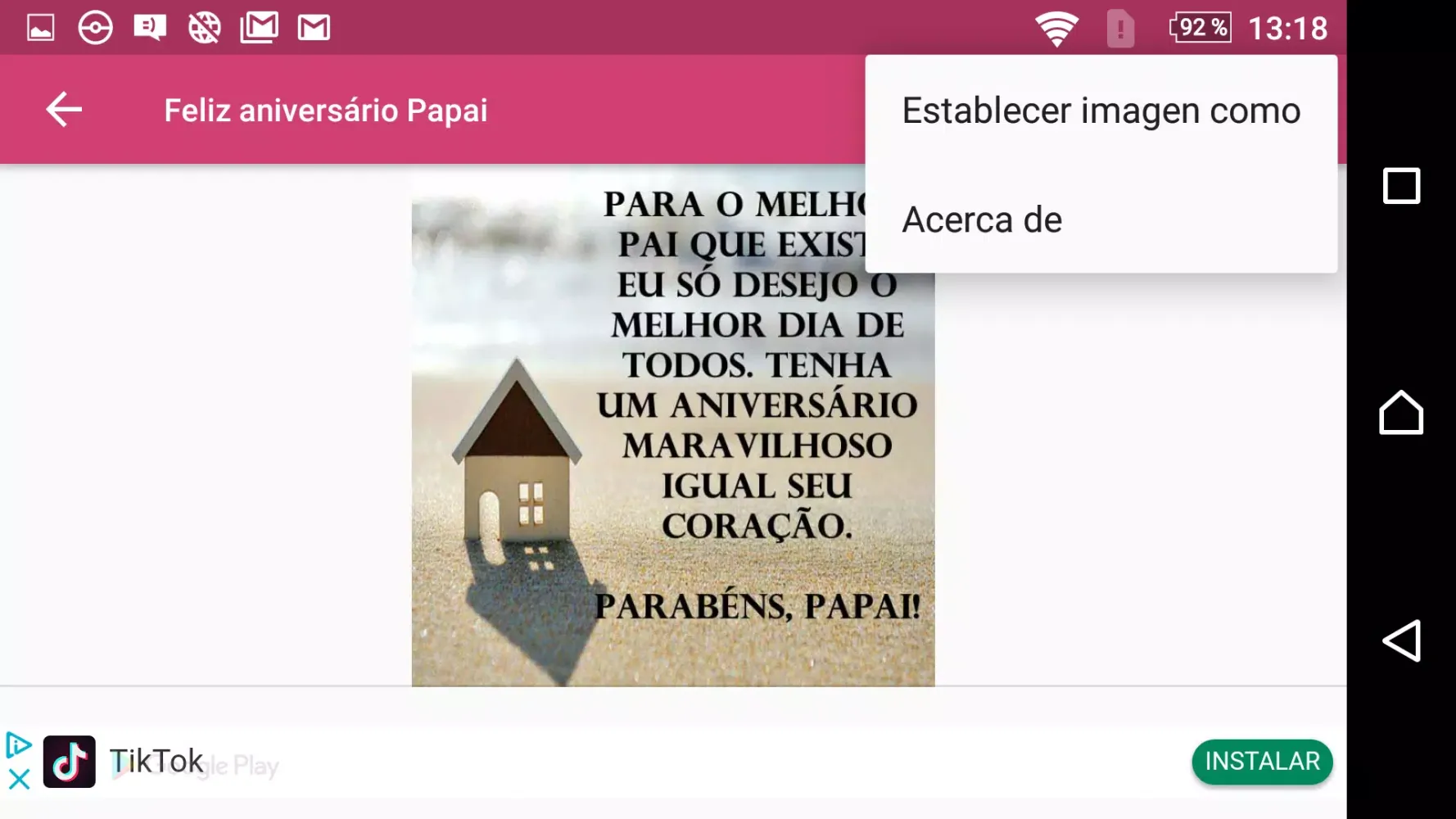 Скриншоты MELHOR PAI ANIVERSÁRIO