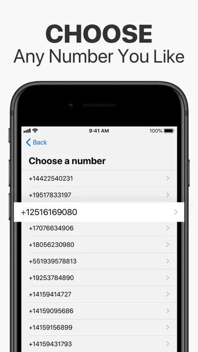 Tangkapan layar Second Phone Number for Me ·