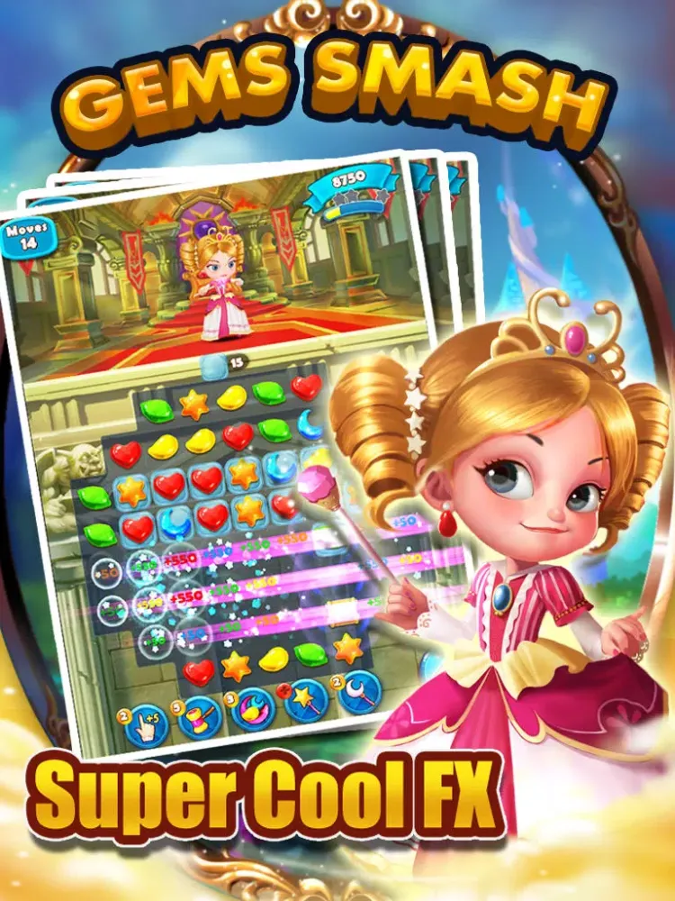 Capturas de pantalla de Gems Smash - Match 3 Adventure iPad 