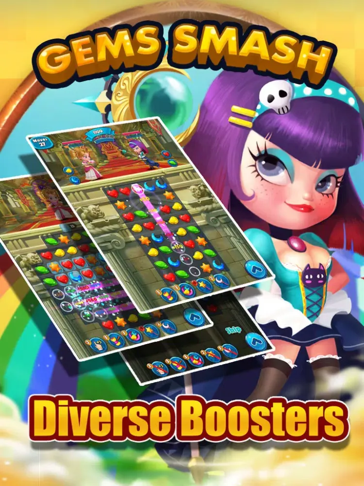 Capturas de pantalla de Gems Smash - Match 3 Adventure iPad 