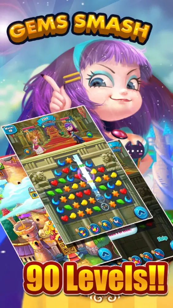 Capturas de pantalla de Gems Smash - Match 3 Adventure